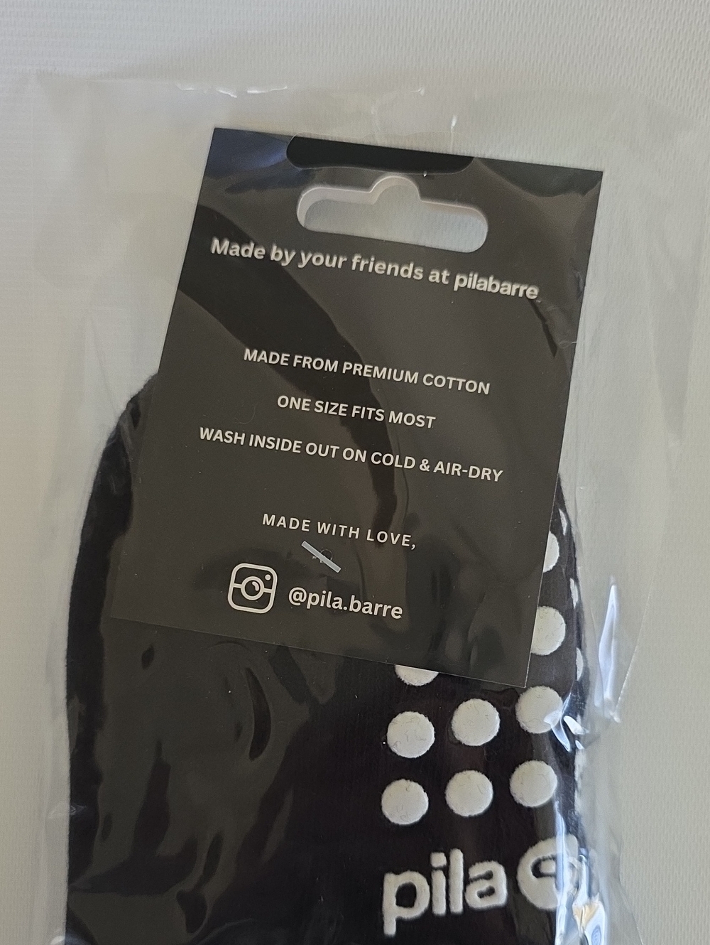 Pila Barre Black 'I ♥ PB' Grip Socks - Picture 4 of 4
